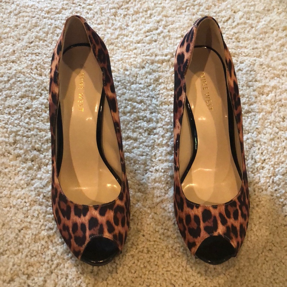 Nine West Leopard Heels - New 7.5